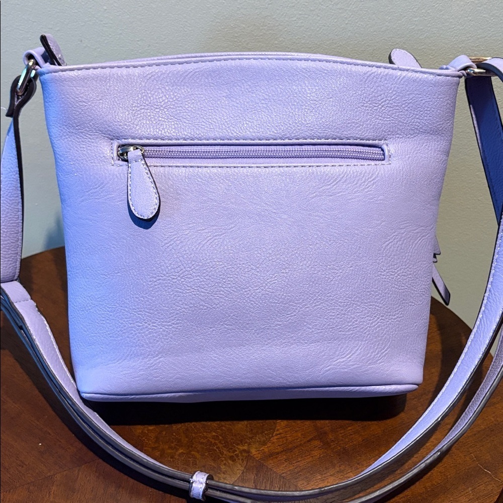 Fashionpuzzle Crossbody Bag shoulder bag convertible vegan leather lavender - Picture 8 of 17